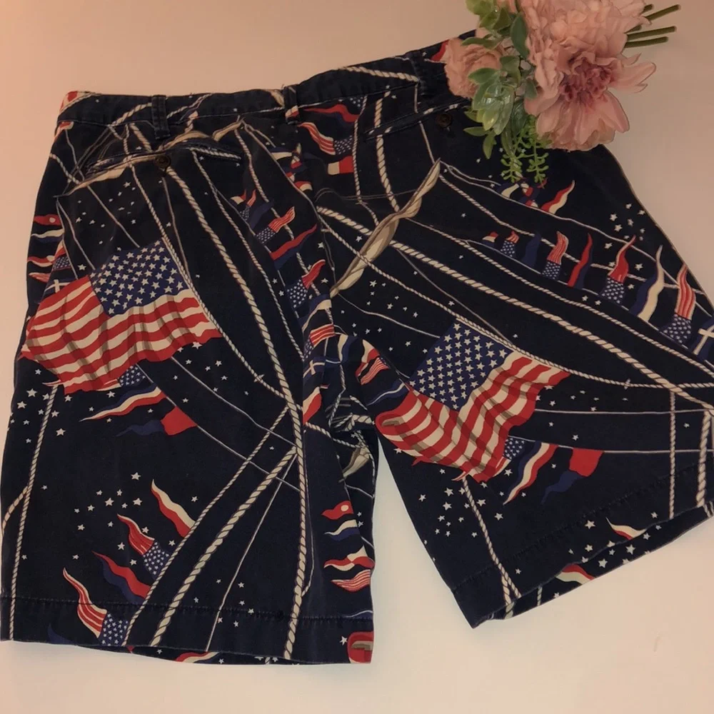Ralph Lauren 4th of July Shorts  Nautical Flag Shorts Navy Polo Ralph Lauren